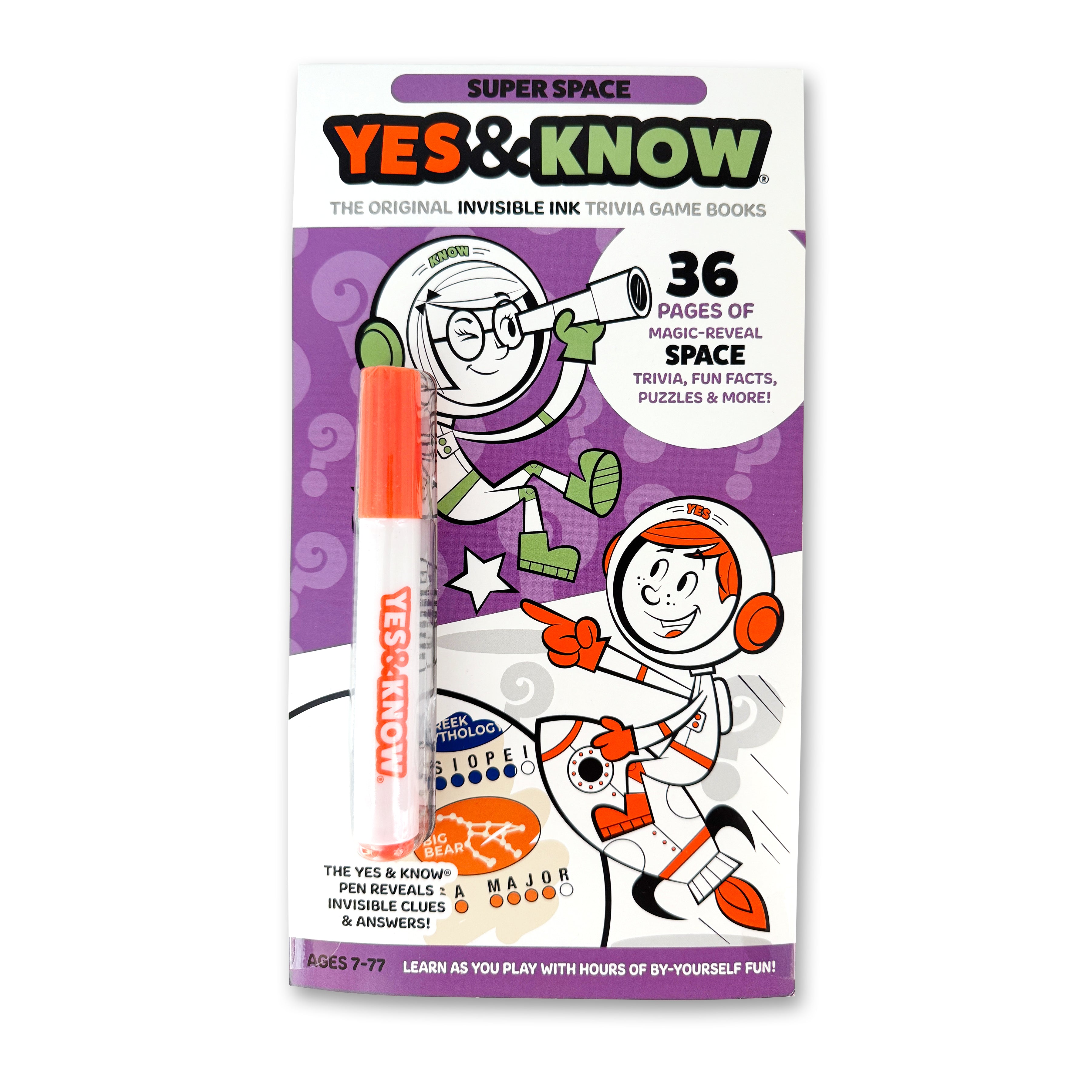 The Original Yes & Know® Invisible Ink Trivia Game Books: Super Space