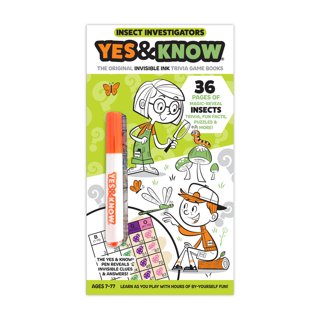 The Original Yes & Know® Invisible Ink Trivia Game Books: Insect Investigators