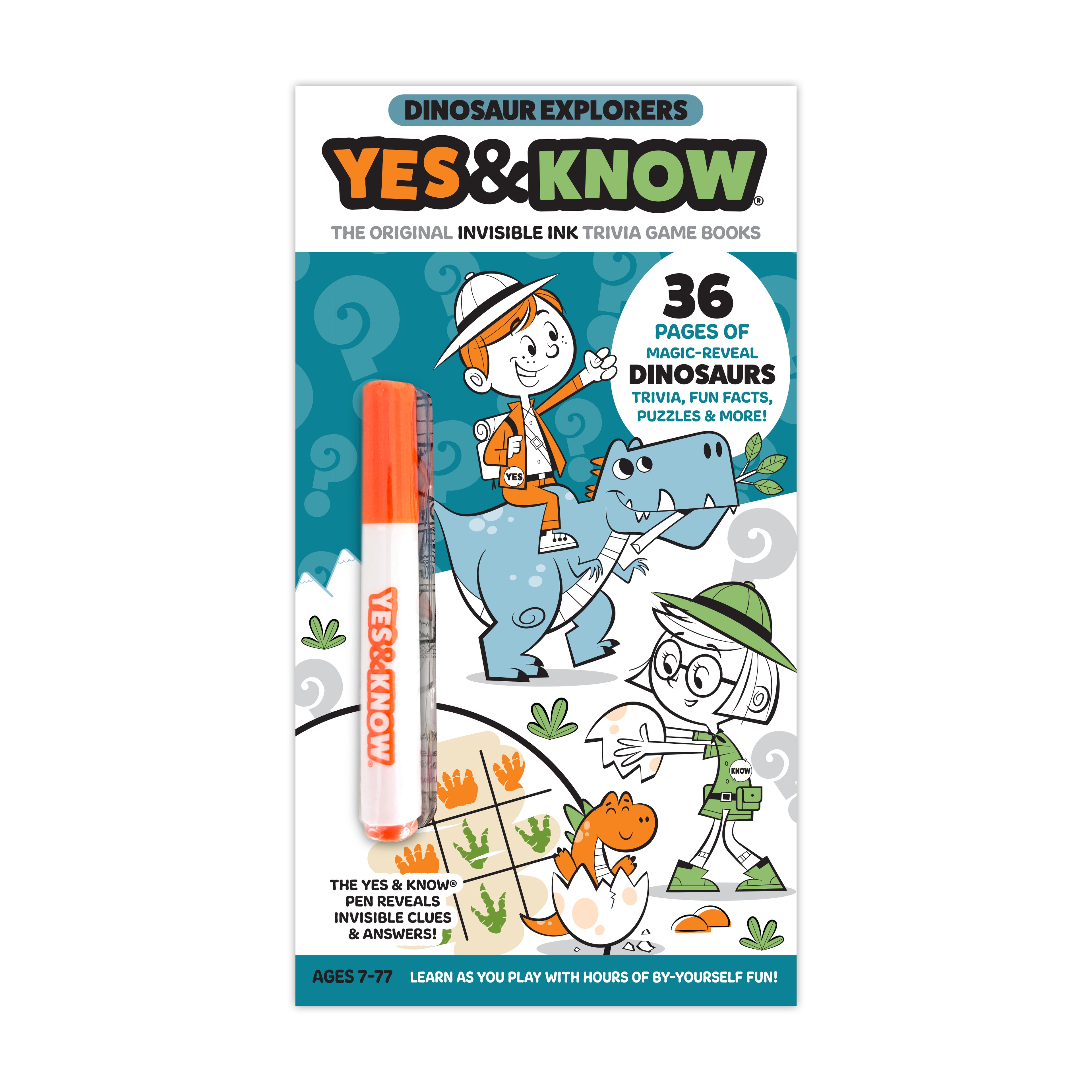 The Original Yes & Know® Invisible Ink Trivia Game Books: Dinosaur Explorers