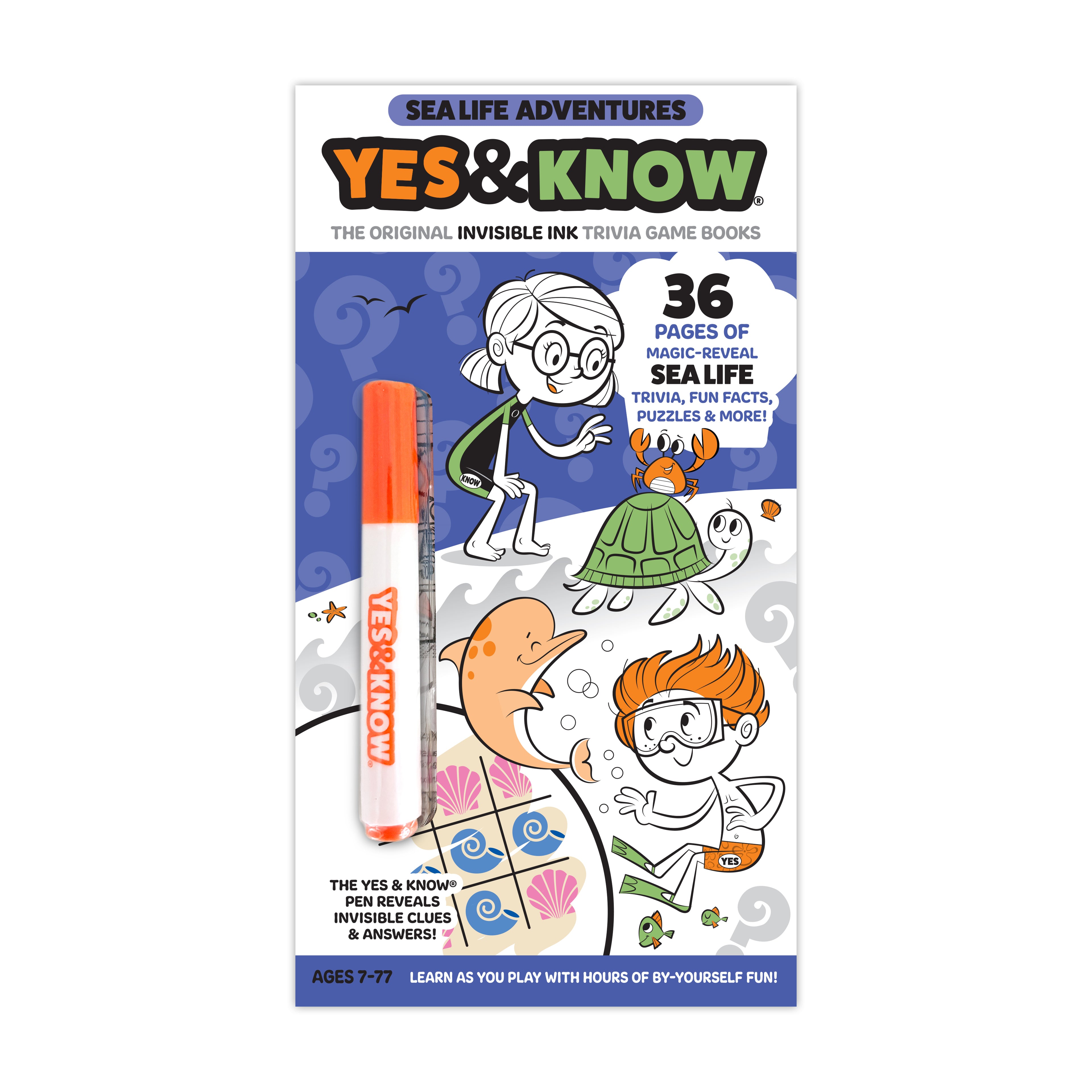 The Original Yes & Know® Invisible Ink Trivia Game Books: Sea Life Adventures