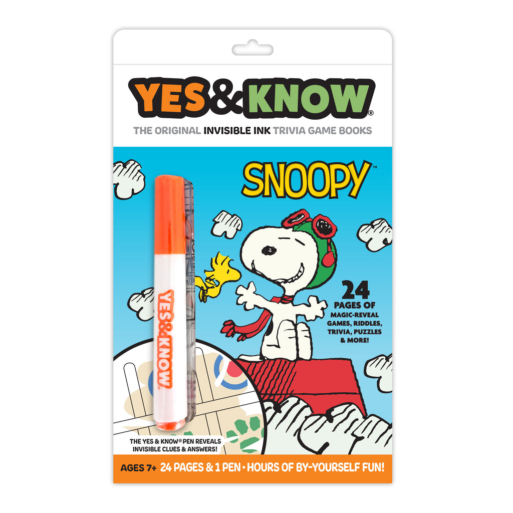 The Original Yes & Know® Invisible Ink Trivia Game Books: Snoopy