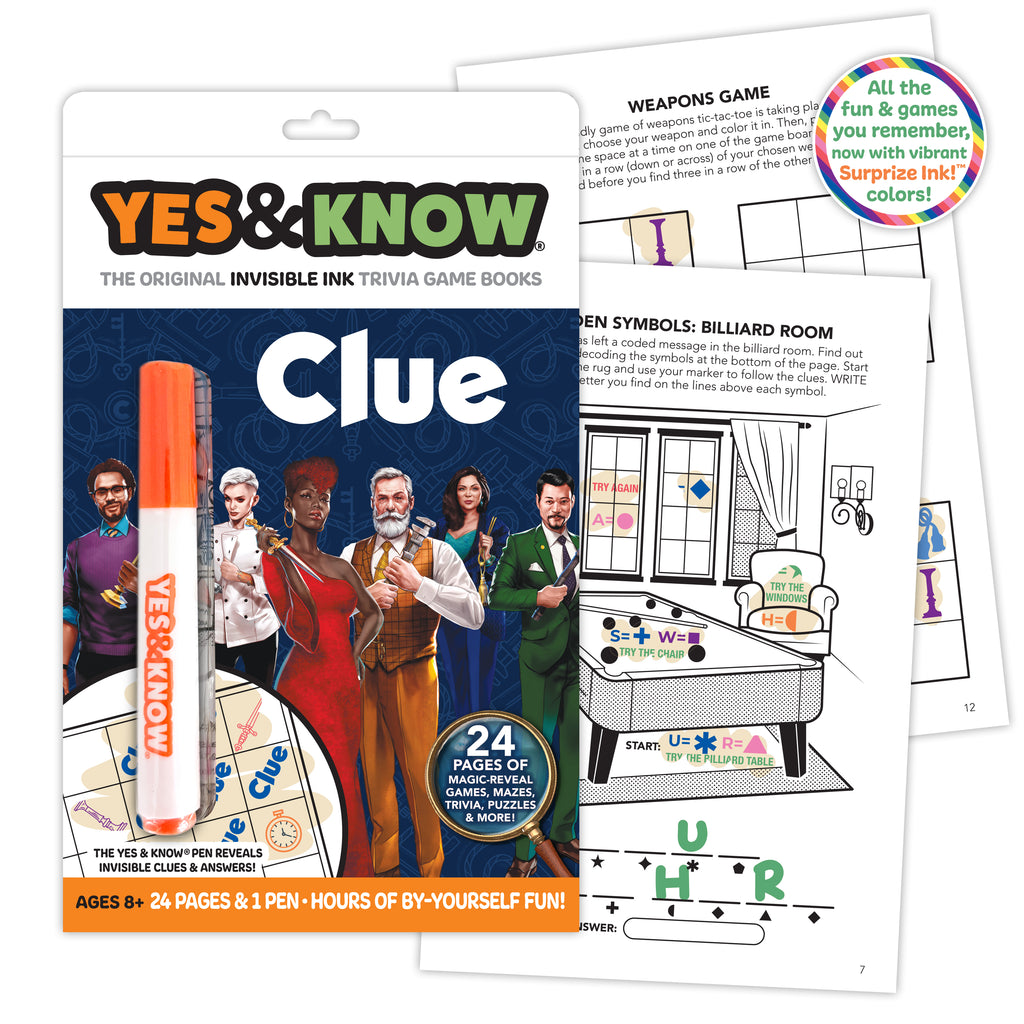 The Original Yes & Know® Invisible Ink Trivia Game Books: Clue