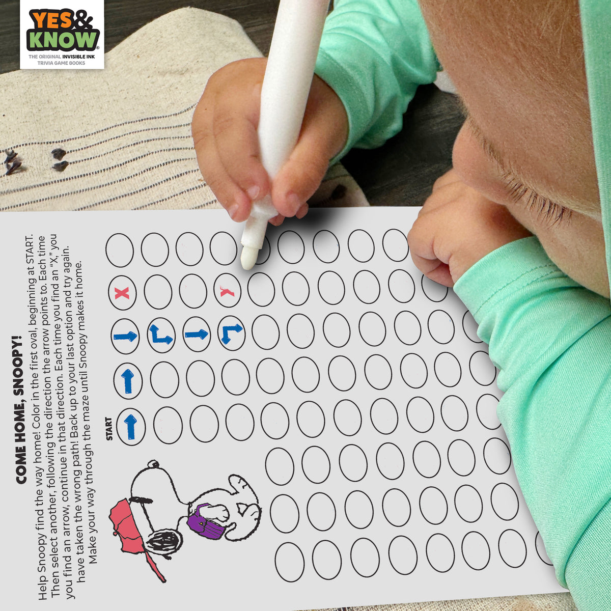 The Original Yes & Know® Invisible Ink Trivia Game Books: Peanuts Gang