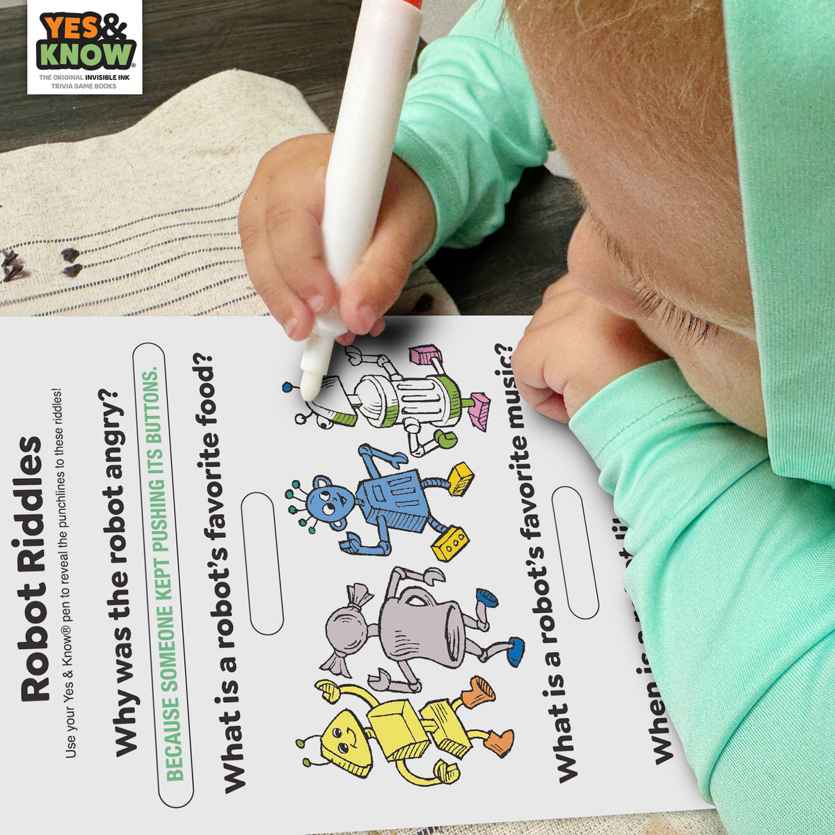 The Original Yes & Know® Invisible Ink Trivia Game Books: Highlights for Kids Giggles Galore
